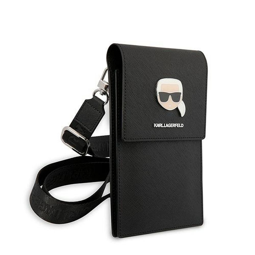 Husa-Geanta Karl Lagerfeld universala 6.1\', pentru telefon, negru -metal - 3 | YEO